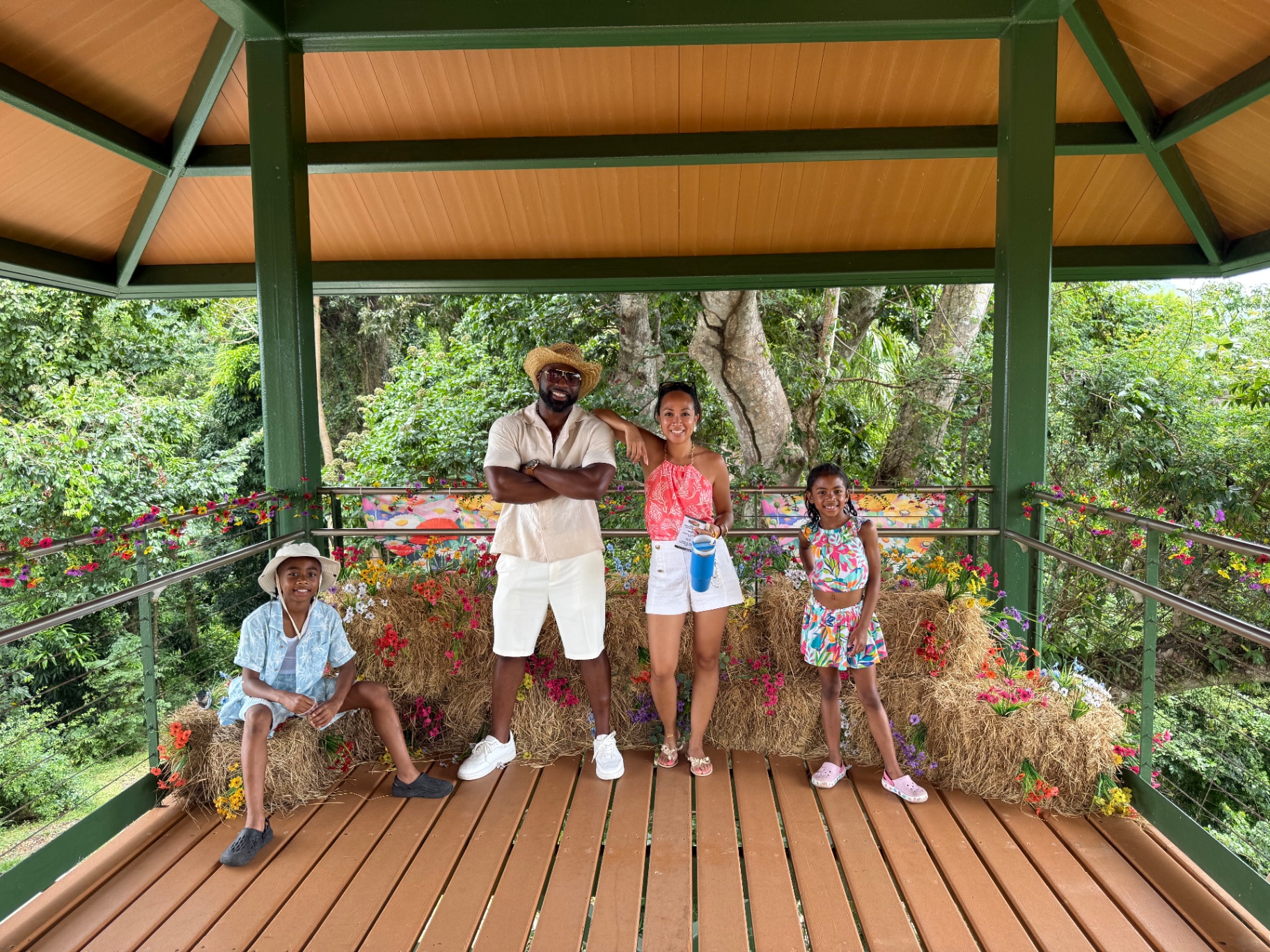 The Brandon family sharing a candid, joyful moment together